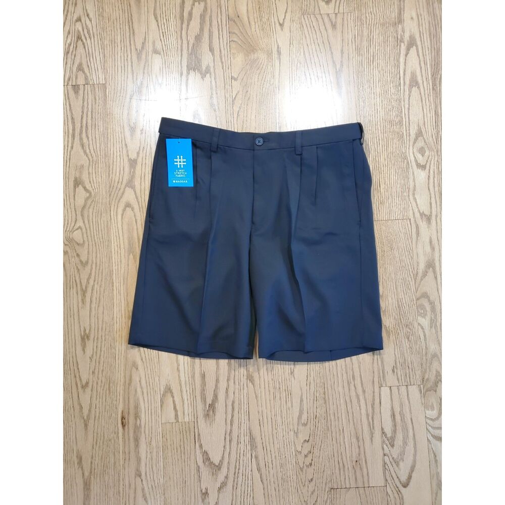 Haggar Mens 38 Golf Short Cool18 PRO Pleated Expandable Waist Quick Dry NEW